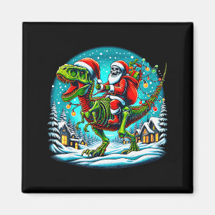 Imã Papai Noel Esqueleto Montando Dinossauro T Rex Nat