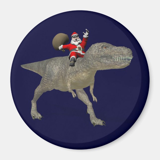Imã Papai Noel Está Andando Em Trex (Frente)