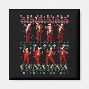 Imã Papai Noel Feio Engraçado Dança Ao Estilo Trump Pr