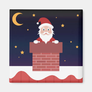 Imã Papai Noel ficou na minha chaminé