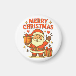 Imã Papai Noel Fofo Arte de Natal – Feliz Natal