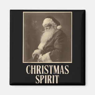 Imã Papai Noel Fumante Engraçado Natal Srit Vintage