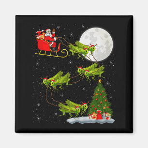 Imã Papai Noel Grhopper Trenó Voador Divertido Mágico