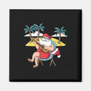 Imã Papai Noel havaiano violão havaiano Natal em J