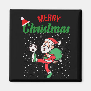 Imã Papai Noel Jogando Futebol Engraçado Natal