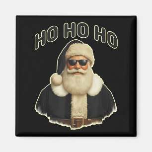 Imã Papai Noel Legal de Óculos de Sol Preto Gráfico