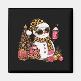 Imã Papai Noel Leopardo Boneco de Neve Boujee Férias N