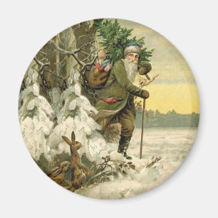 Imã Papai Noel Natal Vitoriano Árvore de Férias 