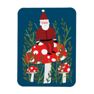 Ímã Papai Noel no Xmas Magical Mushroom