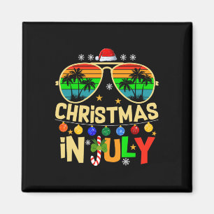 Imã Papai Noel Óculos de Sol Praia Natal Em Julho Home