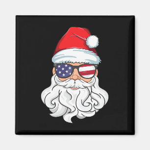 Imã Papai Noel Patriótico Usa Óculos de Sol Crianças N