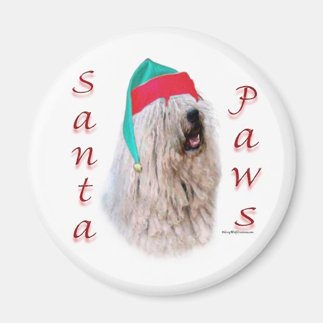 Imã Papai noel Paws Komondor (Frente)