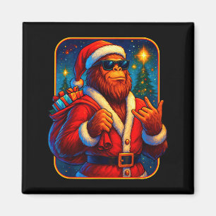 Imã Papai Noel Pé Grande Natal Divertido Xmas Sasquatc