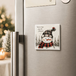 Imã Papai Noel Personalizado Natal com Nome da Família