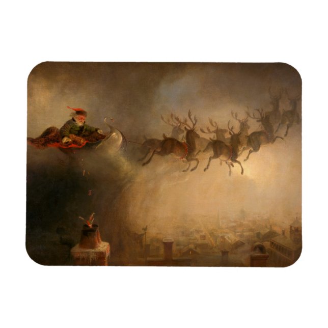 Ímã Papai Noel por William Holbrook Beard (Horizontal)