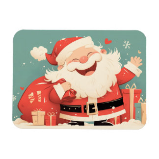 Ímã Papai Noel Preparando Presentes de Natal