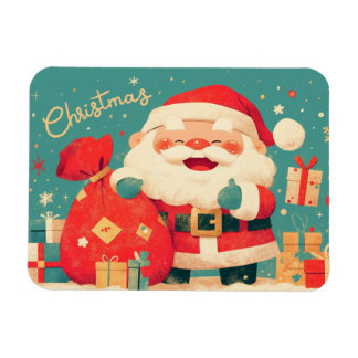 Ímã Papai Noel Preparando Presentes de Natal