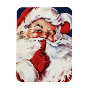 Ímã Papai Noel que diz o SH-H-h