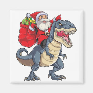 Imã Papai noel que monta o presente do Natal da camisa