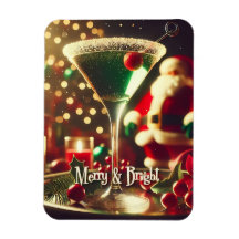 Papai Noel Retro dos Anos 50 Martini Verde de Nata