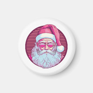 Imã Papai Noel rosa retrô vintage