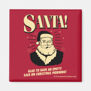 Imã Papai noel: Saco vazio na manhã de Natal