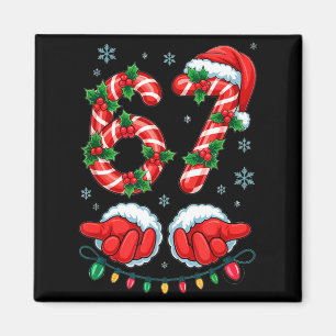 Imã Papai Noel Seis Sete 67 Meme Natal 67 Bengala de A