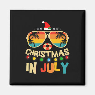 Imã Papai Noel Sungles Praia Natal Em Julho Homens
