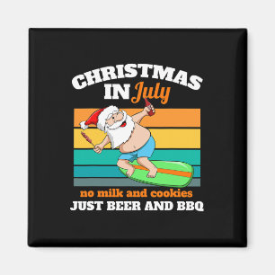 Imã Papai Noel Surfista Cerveja E Churrasco Festa De N