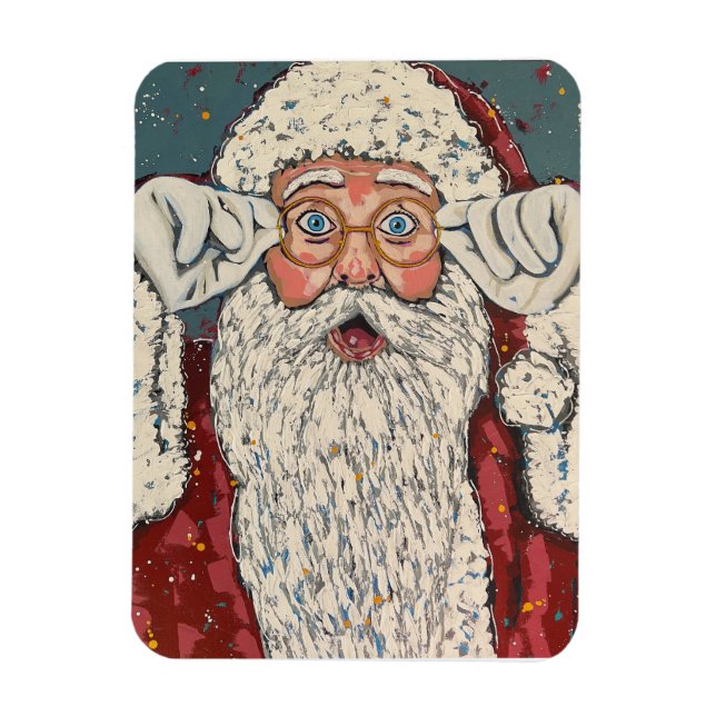Ímã Papai Noel Surpreso (Vertical)