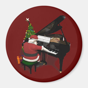 Imã Papai Noel Tocando Piano