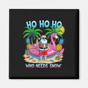 Imã Papai Noel Tropical Engraçado Presente de Natal de