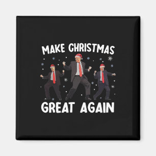 Imã Papai Noel Trump Dança Faça O Natal Grande Novamen