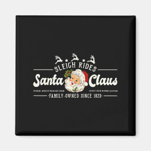Imã Papai Noel Vintage Passeios de Trenó de Natal Rena