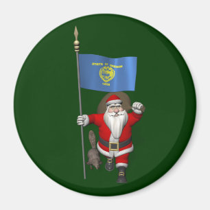 Imã Papai Noel Visitando O Estado Do Castor