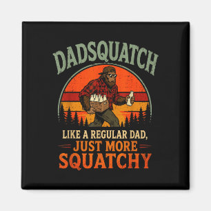 Imã Papai Sasquatch retrô pé grande como um pai regula