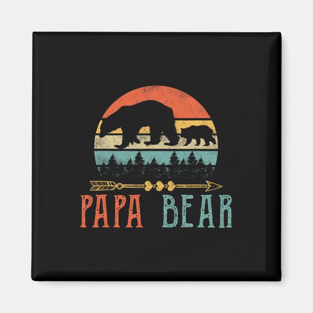 Imã Papai Urso Engraçado Presente do Dia dos Pais para (Frente)