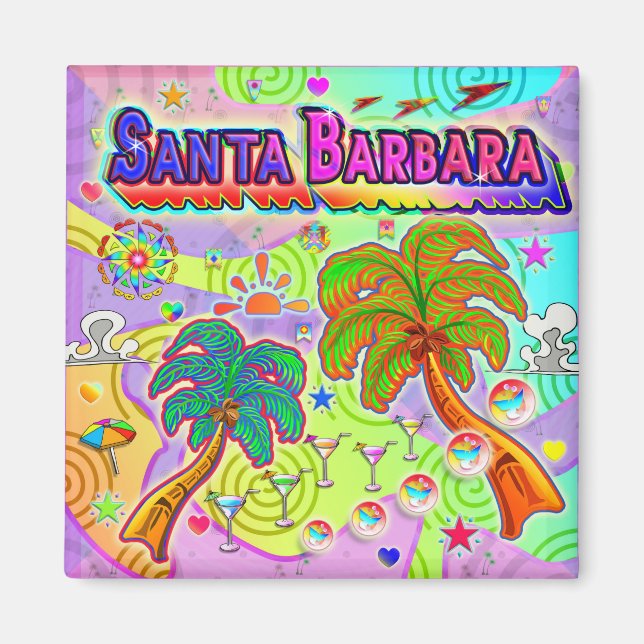 Imã Papais noeis Bárbara Vacation Target Magnet (Frente)