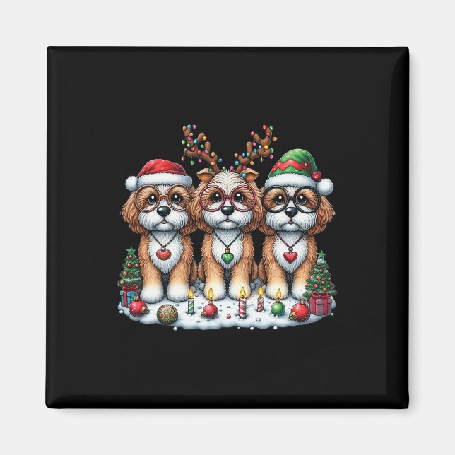 Imã Papais noeis bonitos Reindeer Elf Apoo Mulheres de (Frente)
