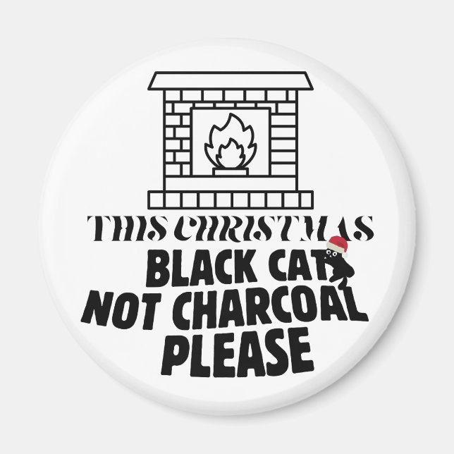 Imã Papais noeis carvões engraçados do X'mas blackcat (Frente)