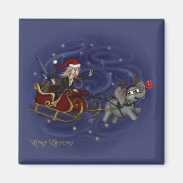 Imã Papais noeis Chris & Wilbur Sleigh Ride Magnet