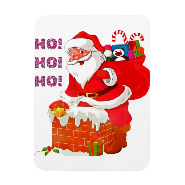 Ímã PAPAIS NOEIS COM PRESENTES DE NATAL, HO! Hei! Hei! (Vertical)