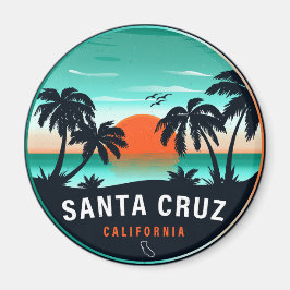 Imã Papais noeis Cruz California Retro Sunset Souvenir