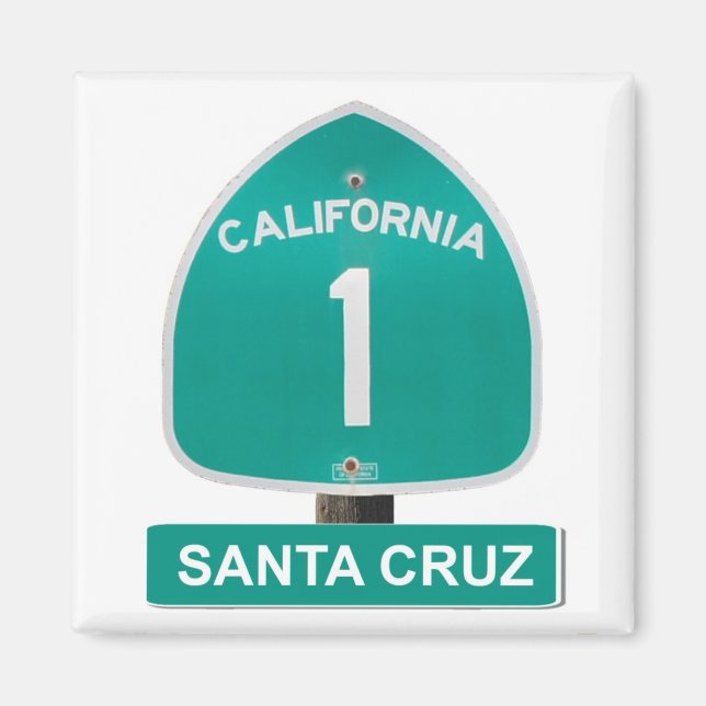 Imã Papais noeis Cruz California Rodovia 1 Magnet (Frente)