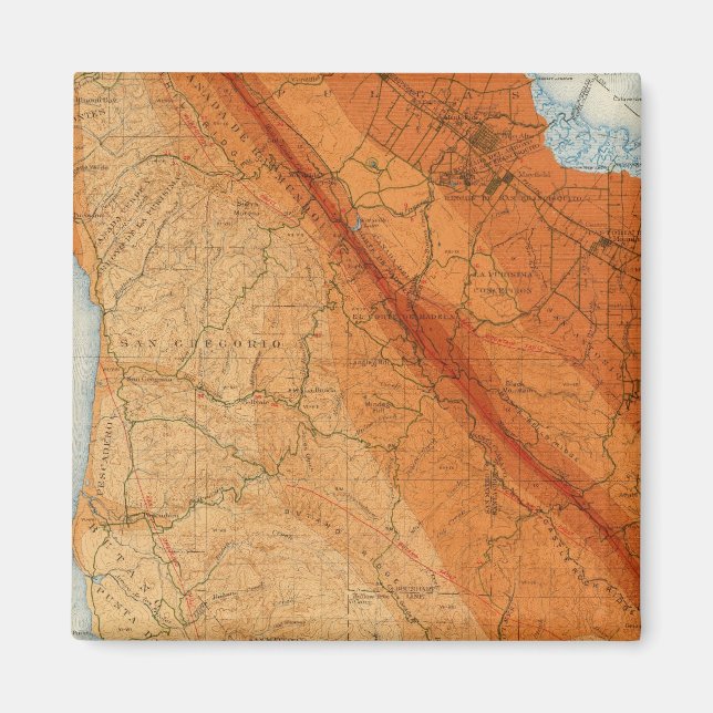 Imã Papais noeis Cruz quadrangular mostrando intensida (Frente)