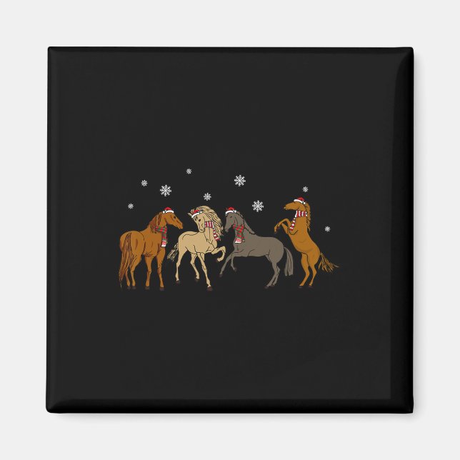 Imã Papais noeis de Árvore de Natal de Cavalo (Frente)