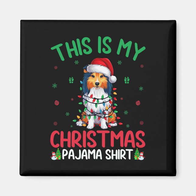 Imã Papais noeis de Árvore de Xmas Shetland Sheepdog D (Frente)