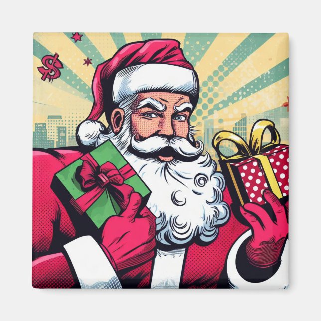 Imã Papais noeis de banda desenhada/Natal (Frente)