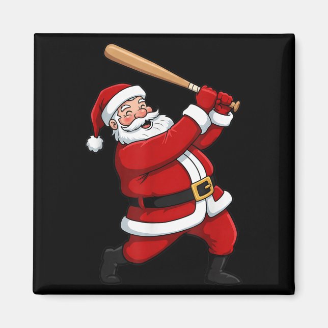 Imã Papais noeis de Bateria de Baseball Natal Xmas Srt (Frente)