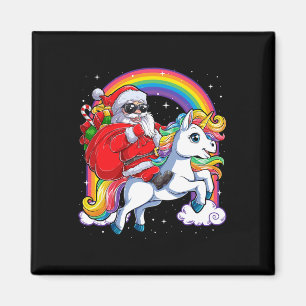 Imã Papais noeis De Natal Andando No Unicórnio Xmas Ra